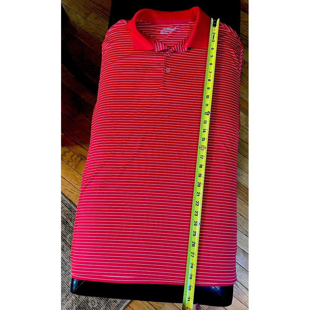 Nike Golf Tour Performance Men's Sz L Dri Fit Red & White Stripped - Picture 4 of 5